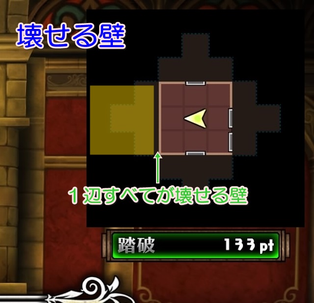 扉が壁の中央にない